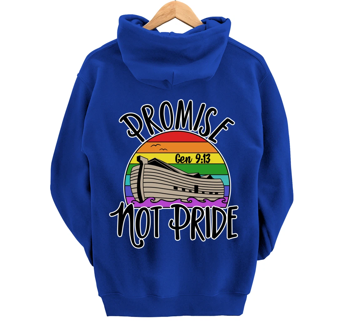 Noah's Ark Genesis 9:13 Rainbow God's Promise Not Pride Pullover Hoodie