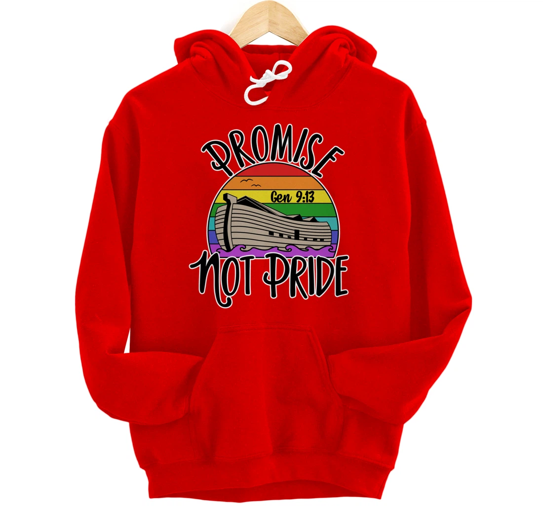 Noah's Ark Genesis 9:13 Rainbow God's Promise Not Pride Pullover Hoodie