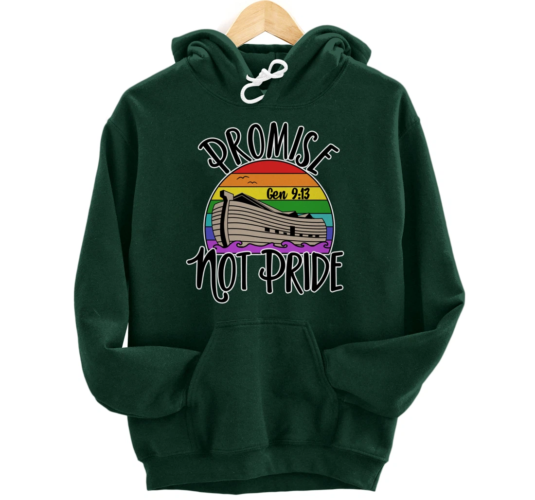 Noah's Ark Genesis 9:13 Rainbow God's Promise Not Pride Pullover Hoodie
