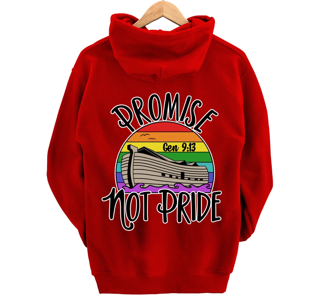 Noah's Ark Genesis 9:13 Rainbow God's Promise Not Pride Pullover Hoodie