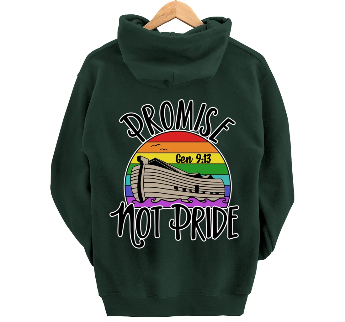 Noah's Ark Genesis 9:13 Rainbow God's Promise Not Pride Pullover Hoodie