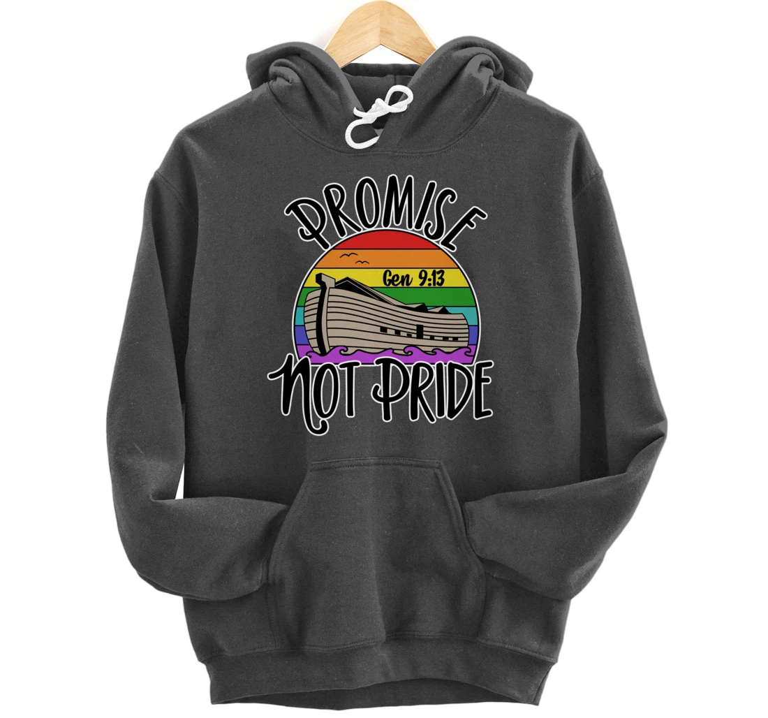 Noah's Ark Genesis 9:13 Rainbow God's Promise Not Pride Pullover Hoodie