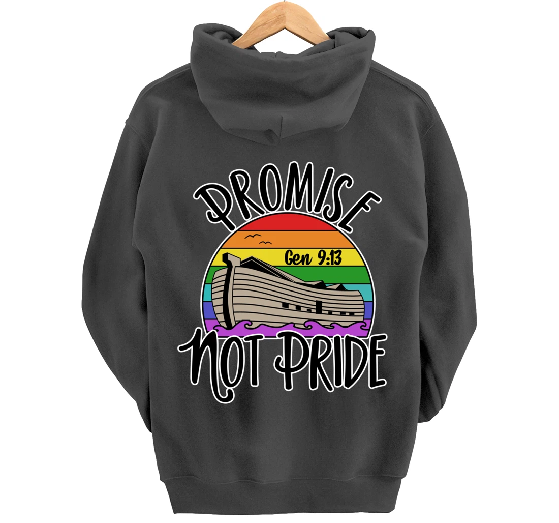 Noah's Ark Genesis 9:13 Rainbow God's Promise Not Pride Pullover Hoodie