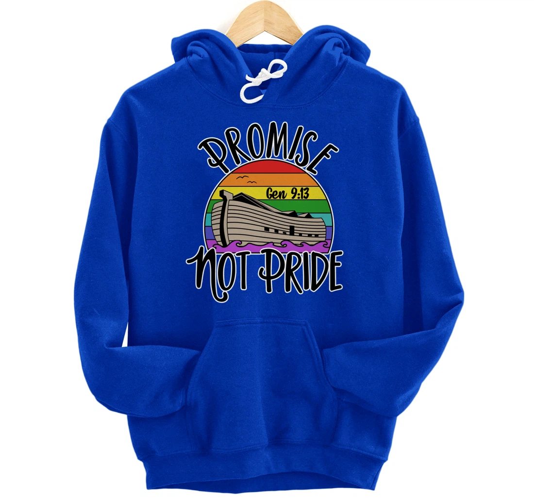 Noah's Ark Genesis 9:13 Rainbow God's Promise Not Pride Pullover Hoodie