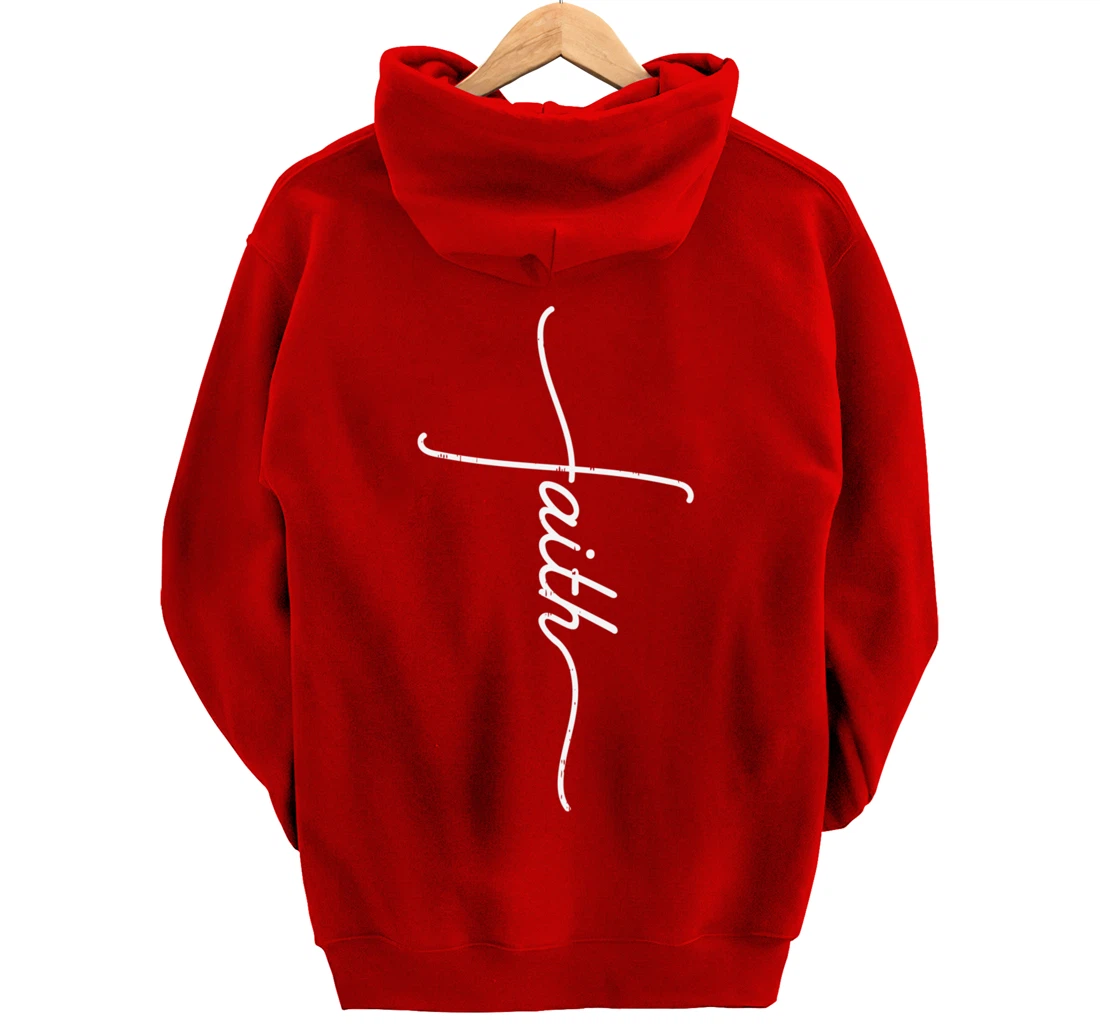 Faith Christian Cross Jesus Catholic Religion God Faith Gift Pullover Hoodie