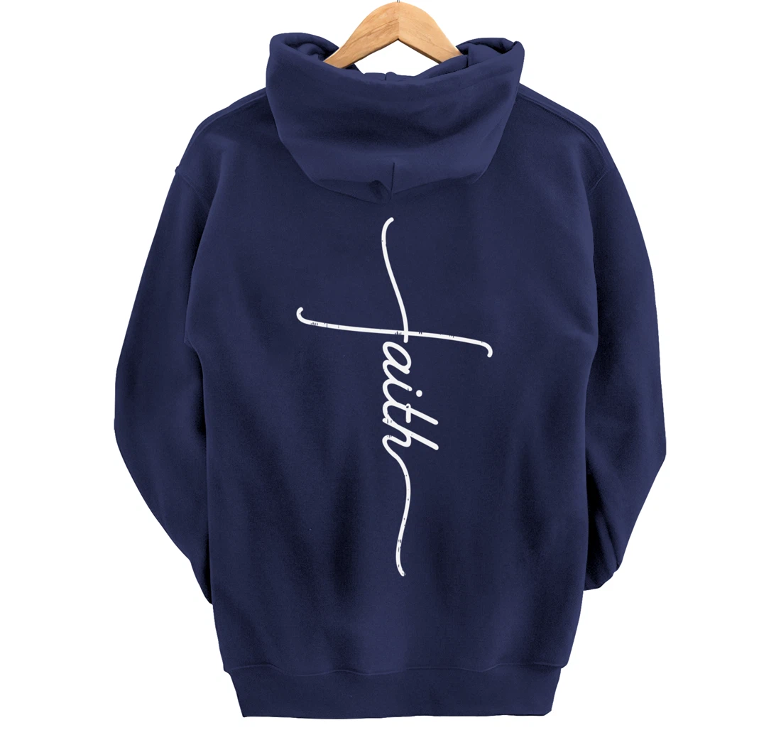 Faith Christian Cross Jesus Catholic Religion God Faith Gift Pullover Hoodie