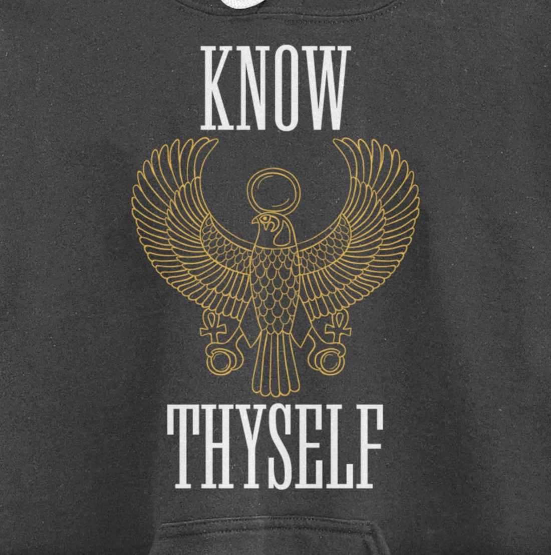Know Thyself Ancient Egyptian God Horus Kemetic Ankh Gift Pullover Hoodie
