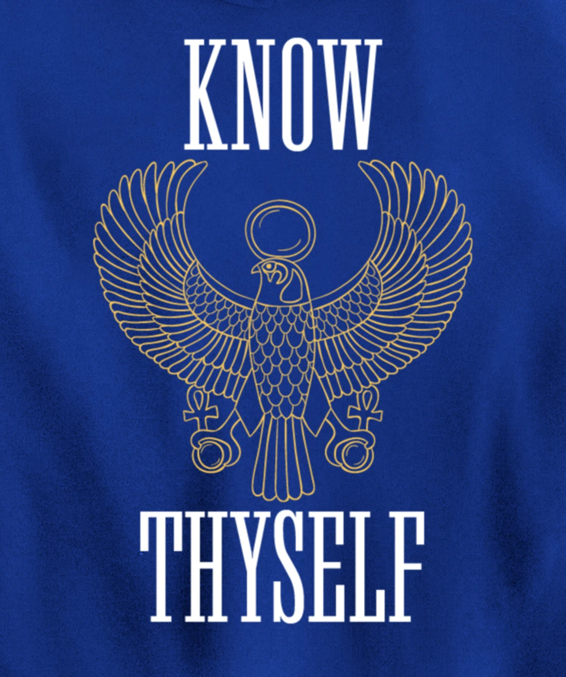 Know Thyself Ancient Egyptian God Horus Kemetic Ankh Gift Pullover Hoodie