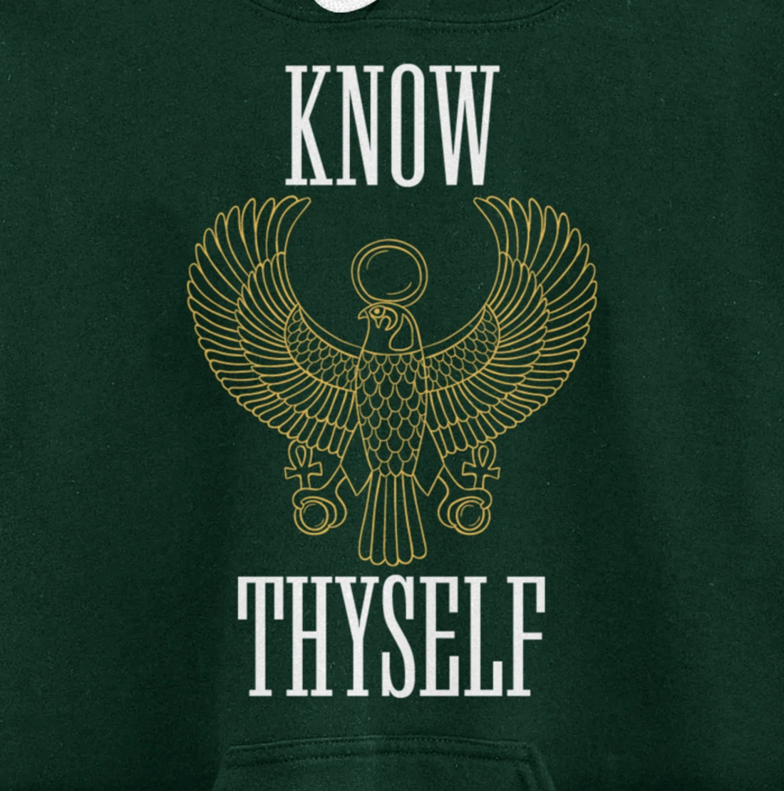 Know Thyself Ancient Egyptian God Horus Kemetic Ankh Gift Pullover Hoodie