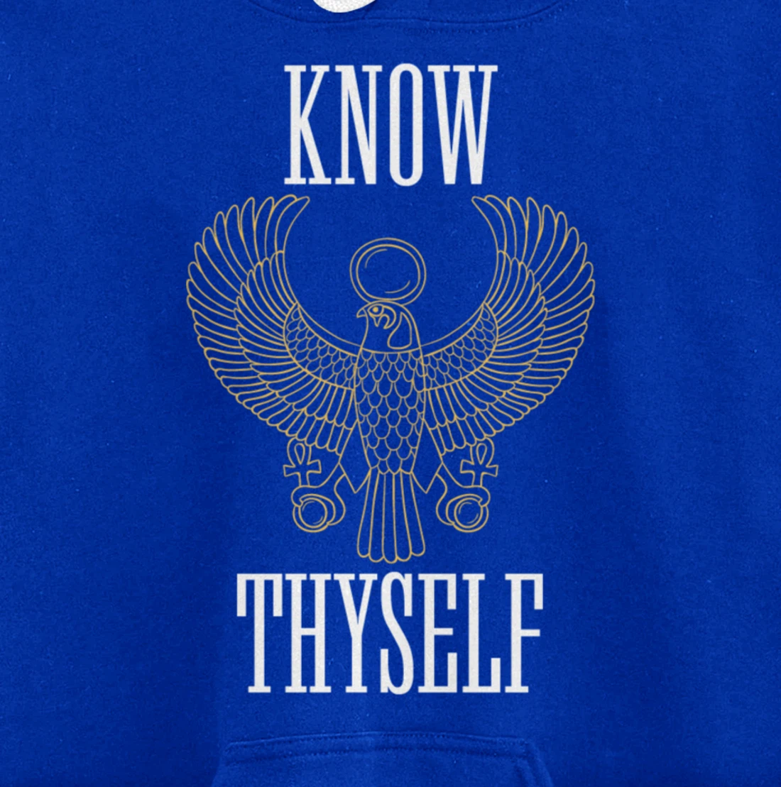Know Thyself Ancient Egyptian God Horus Kemetic Ankh Gift Pullover Hoodie
