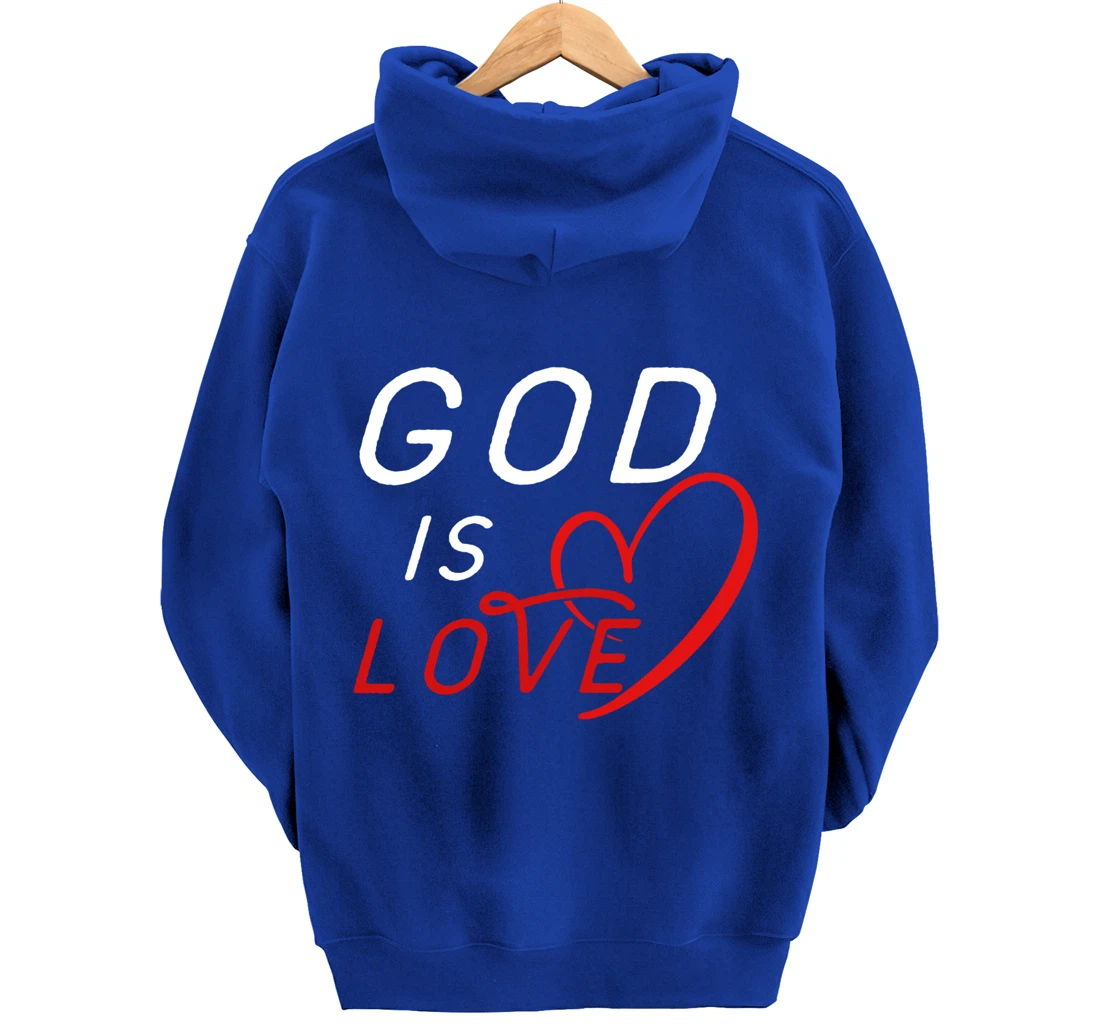 God is Love By Berts Pullover Hoodie