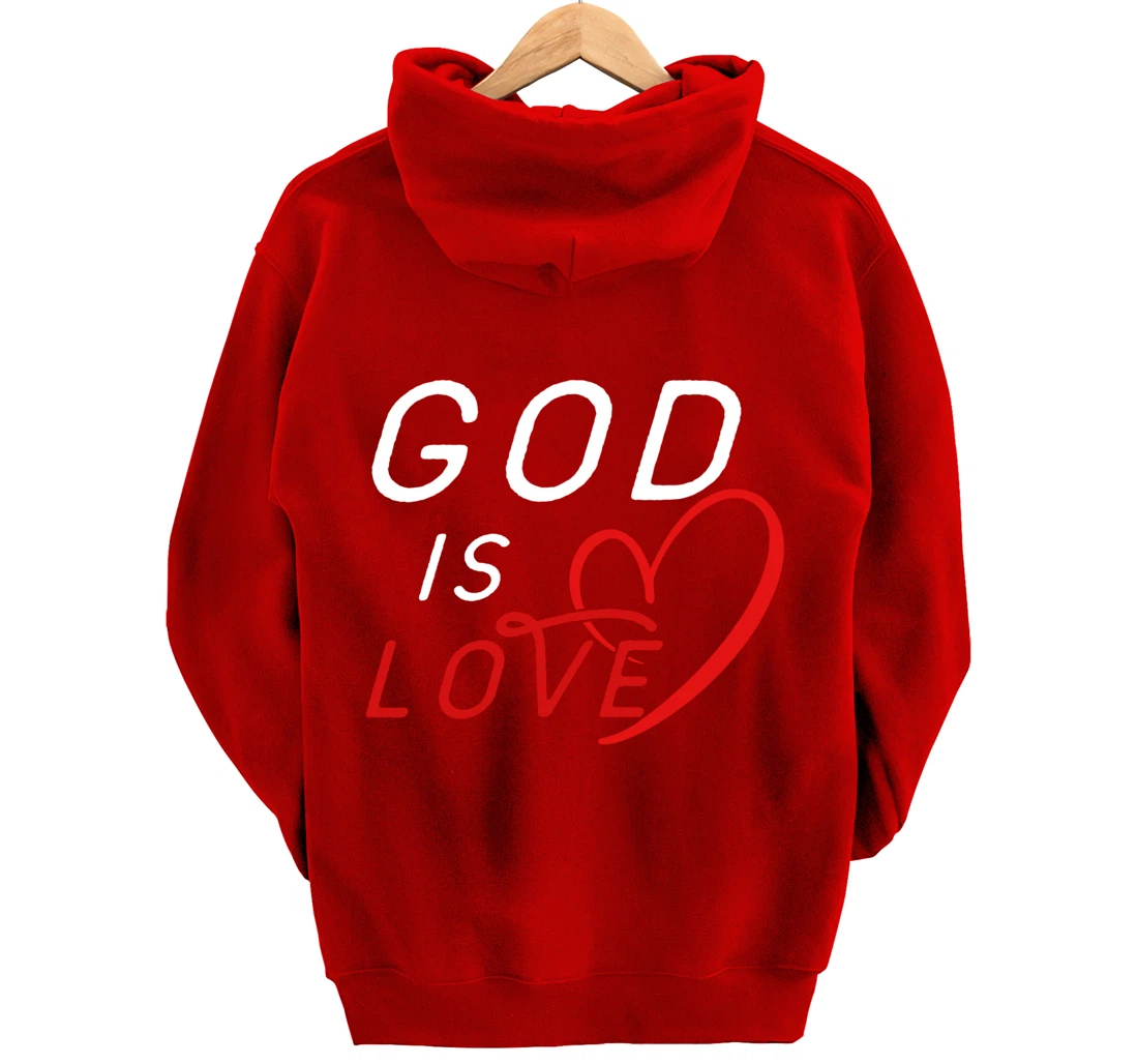 God is Love By Berts Pullover Hoodie