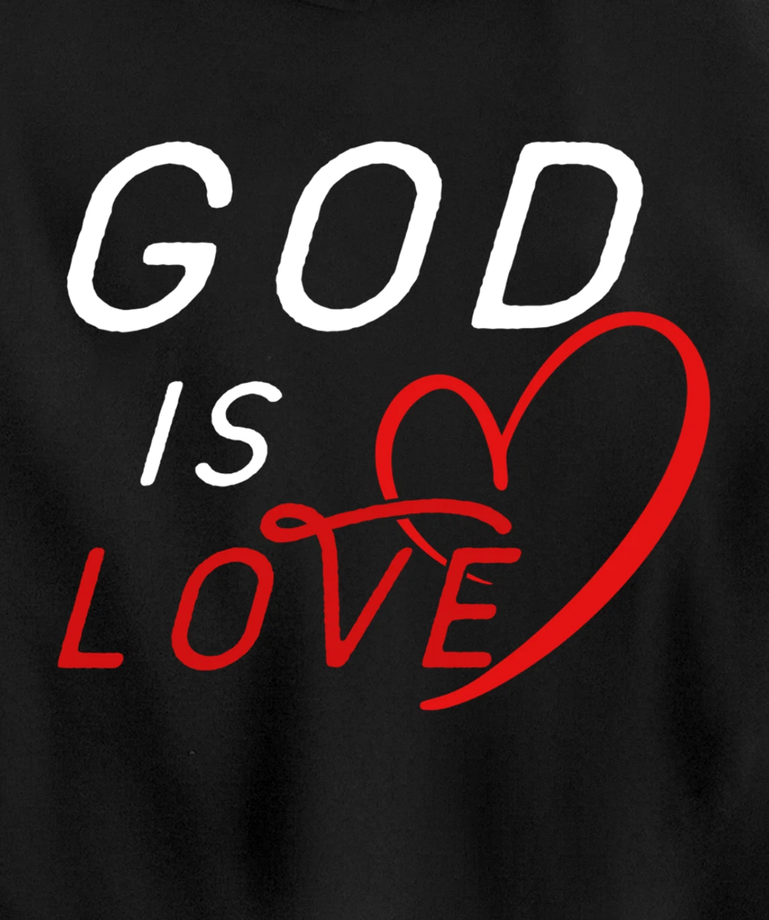God is Love By Berts Pullover Hoodie