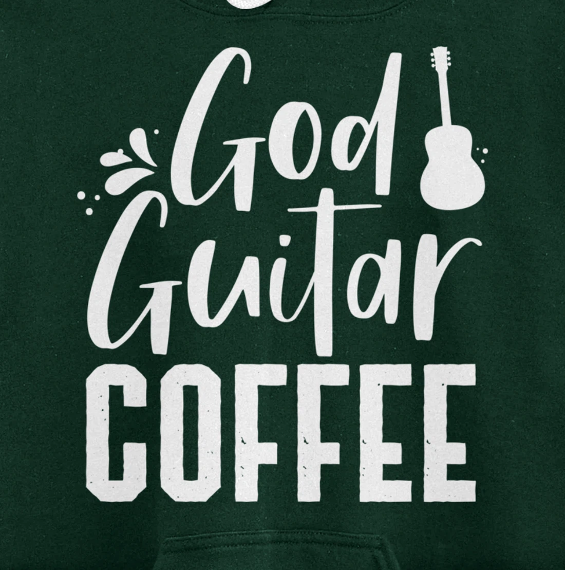 God Guitar Coffee Jesus Lover Christian Guitar Player Outfit Pullover Hoodie