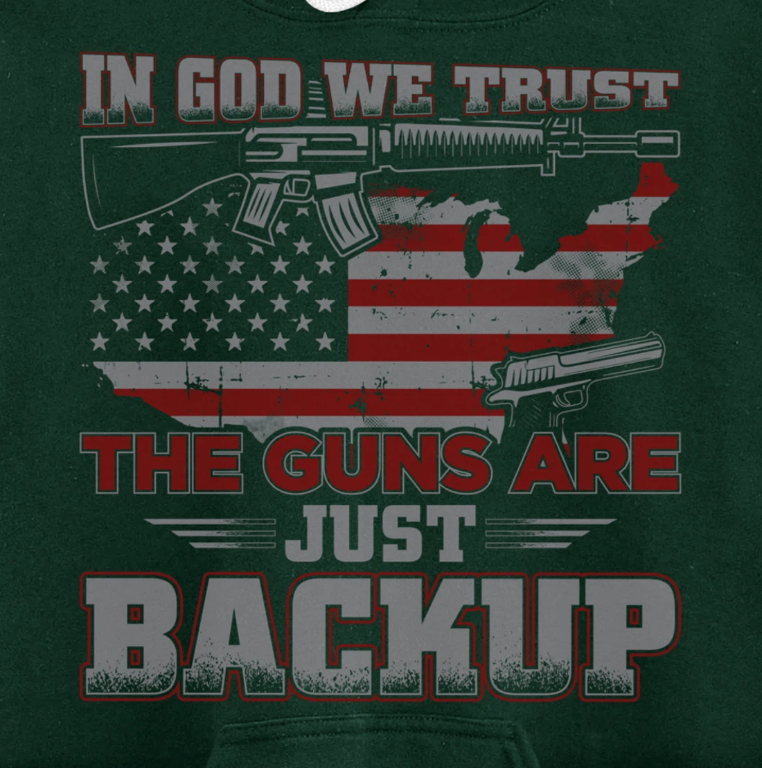 2nd Amendment In God We Trust The Guns Are Backup Pullover Hoodie