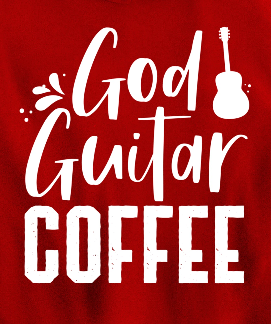 God Guitar Coffee Jesus Lover Christian Guitar Player Outfit Pullover Hoodie