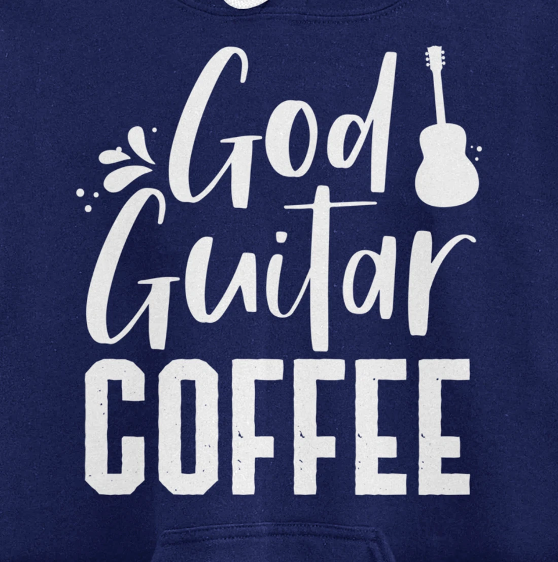 God Guitar Coffee Jesus Lover Christian Guitar Player Outfit Pullover Hoodie