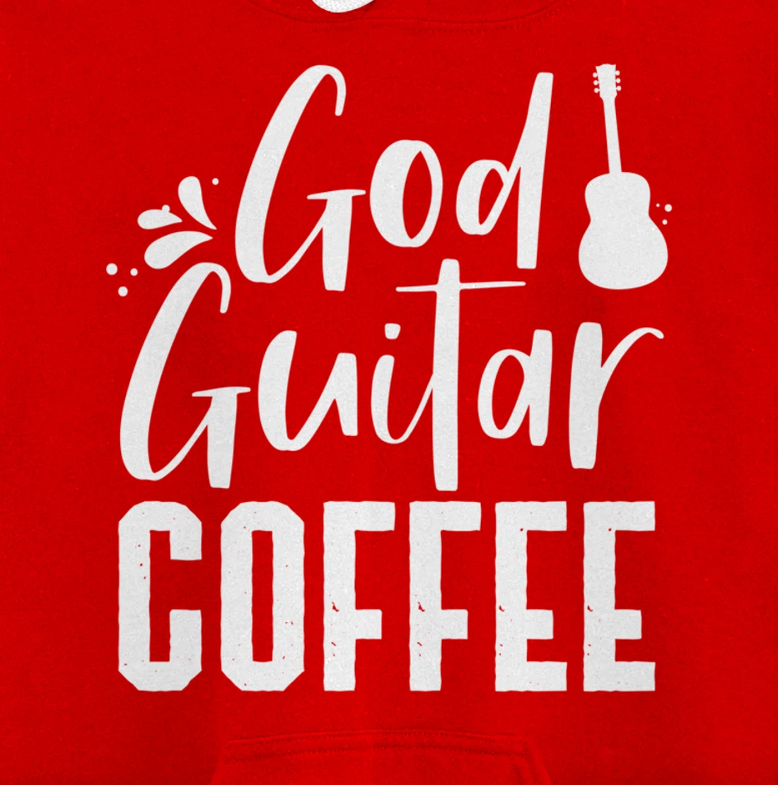 God Guitar Coffee Jesus Lover Christian Guitar Player Outfit Pullover Hoodie