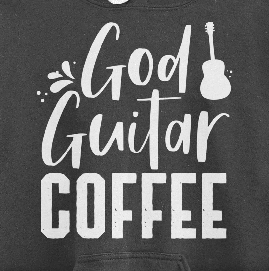 God Guitar Coffee Jesus Lover Christian Guitar Player Outfit Pullover Hoodie