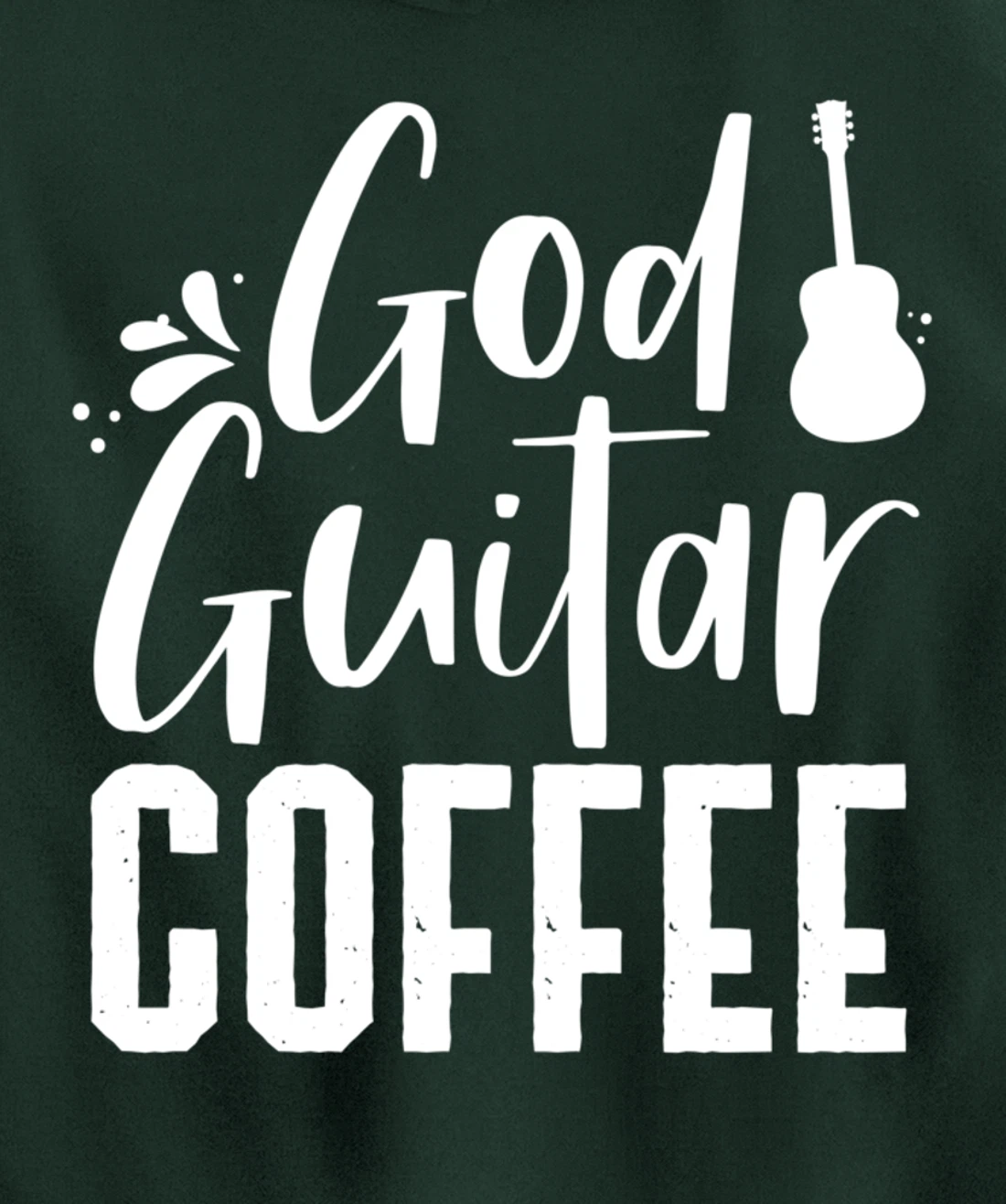 God Guitar Coffee Jesus Lover Christian Guitar Player Outfit Pullover Hoodie