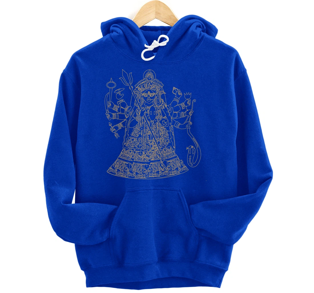 Durga Hindu Goddess Sanskrit Indian Warrior Pullover Hoodie