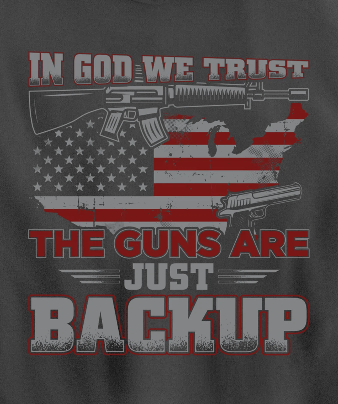2nd Amendment In God We Trust The Guns Are Backup Pullover Hoodie