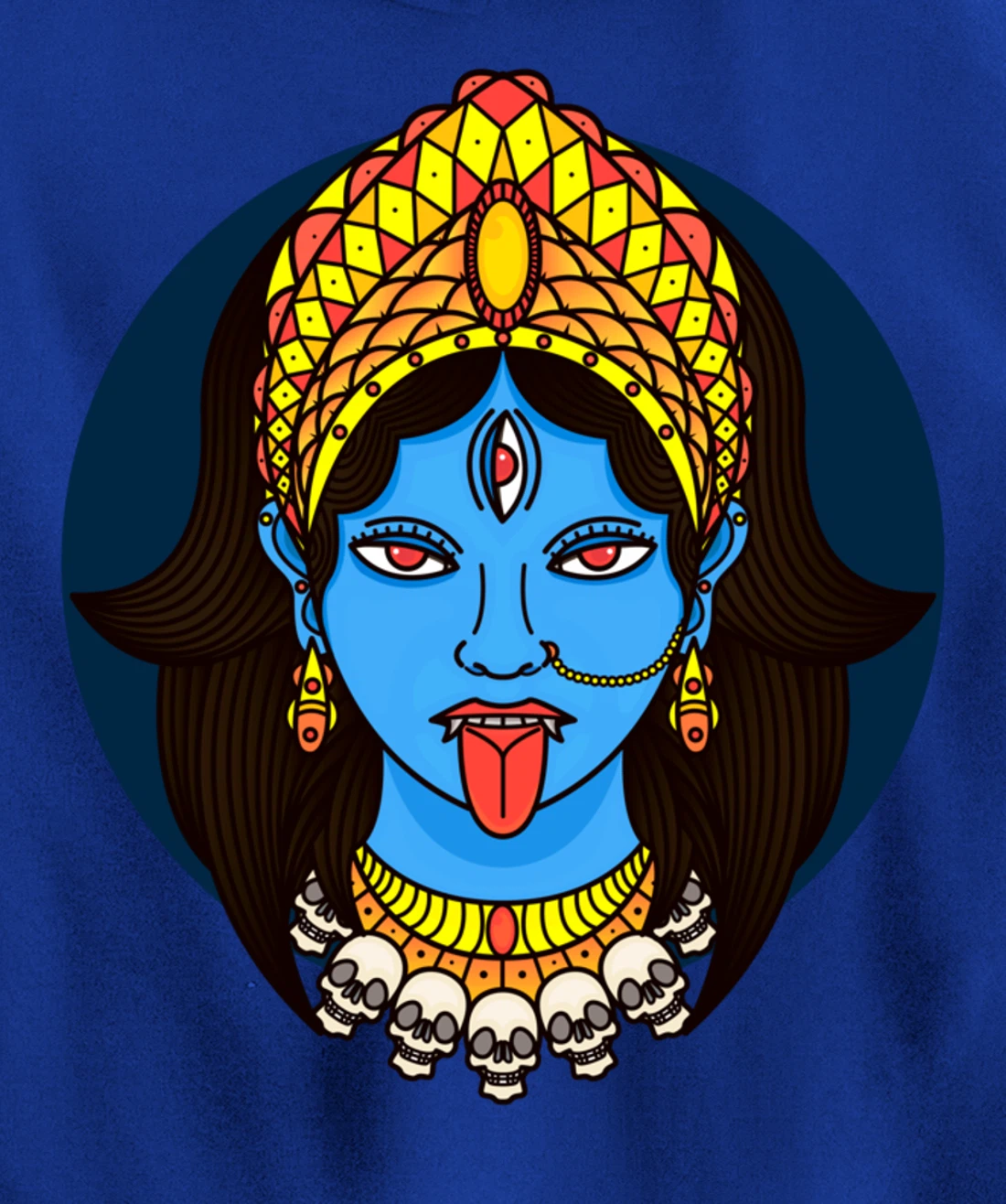 Kali Dark Hindu Goddess Pullover Hoodie