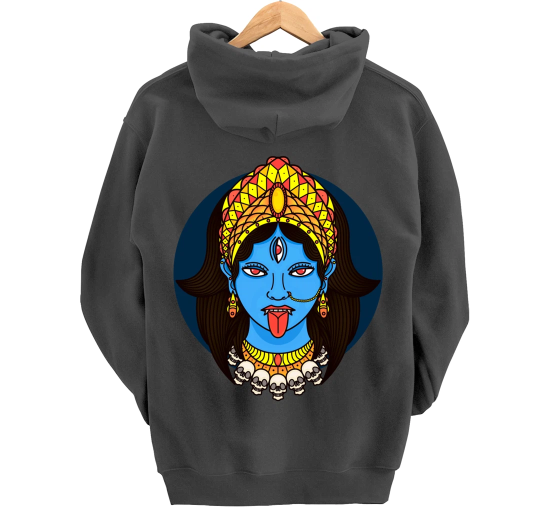 Kali Dark Hindu Goddess Pullover Hoodie