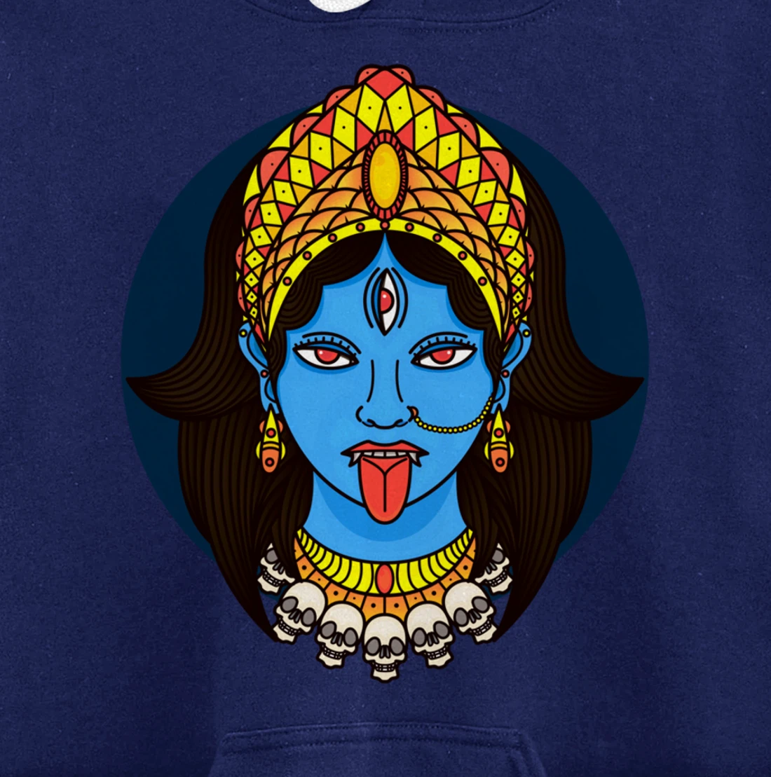 Kali Dark Hindu Goddess Pullover Hoodie