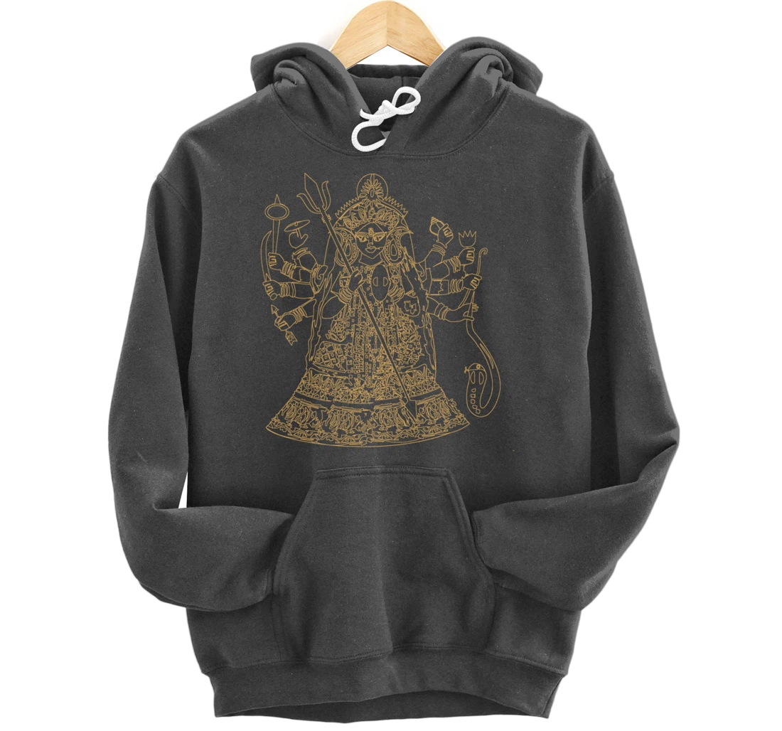 Durga Hindu Goddess Sanskrit Indian Warrior Pullover Hoodie