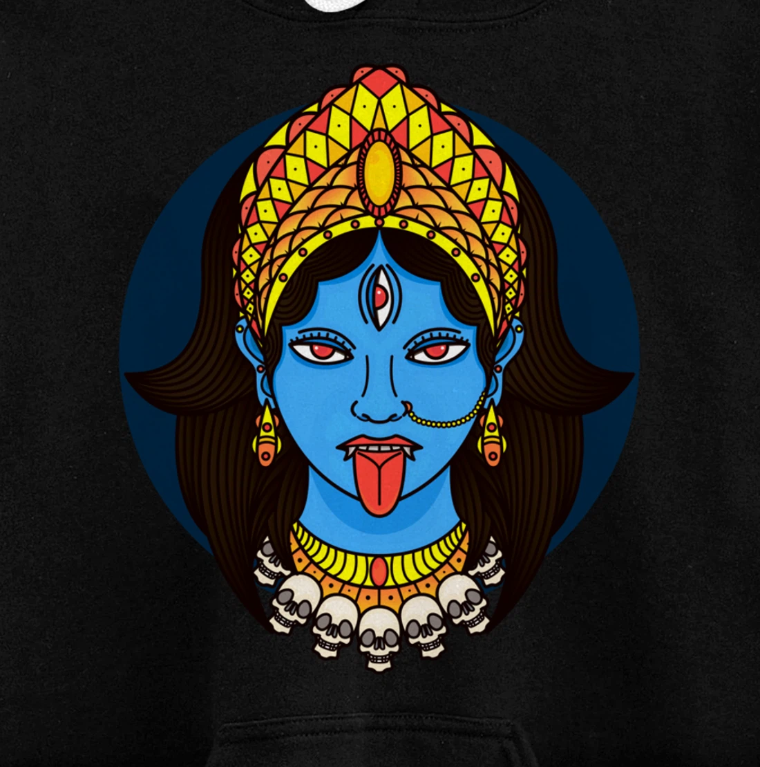Kali Dark Hindu Goddess Pullover Hoodie