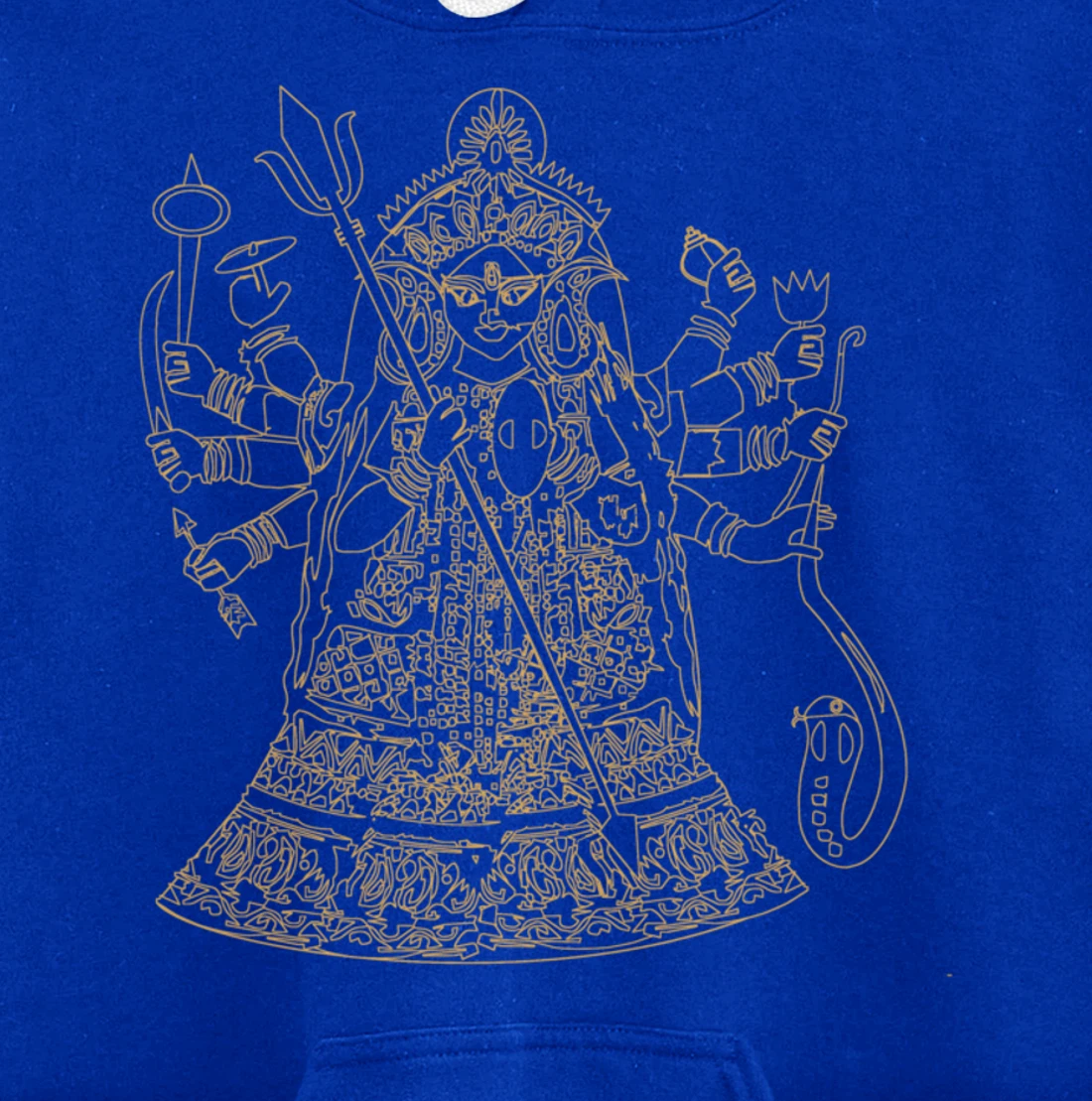 Durga Hindu Goddess Sanskrit Indian Warrior Pullover Hoodie