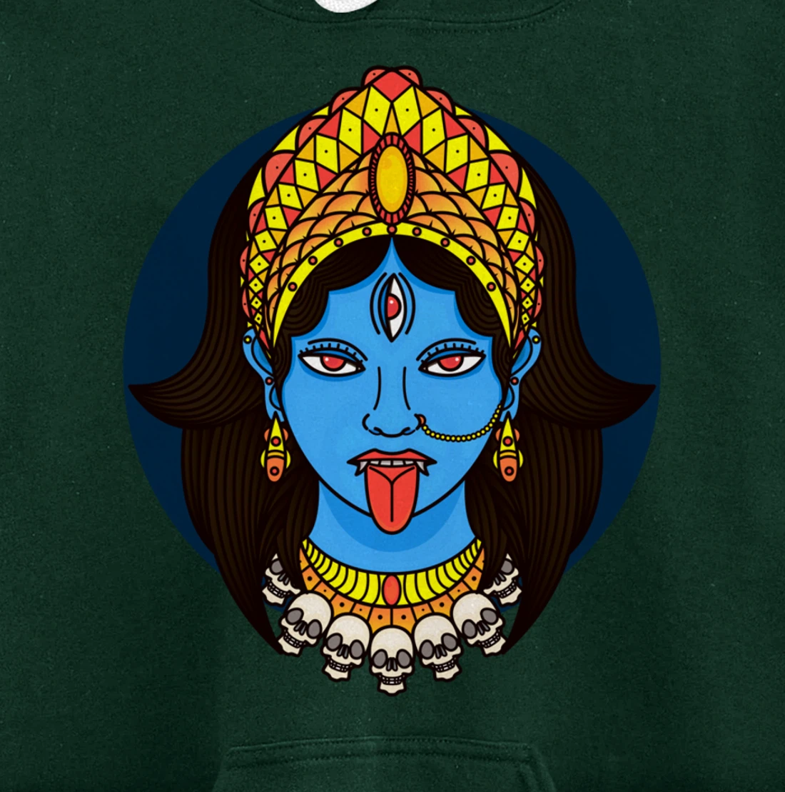 Kali Dark Hindu Goddess Pullover Hoodie