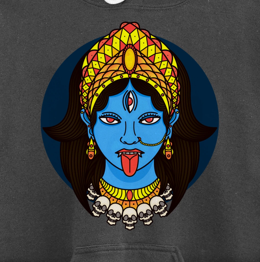 Kali Dark Hindu Goddess Pullover Hoodie