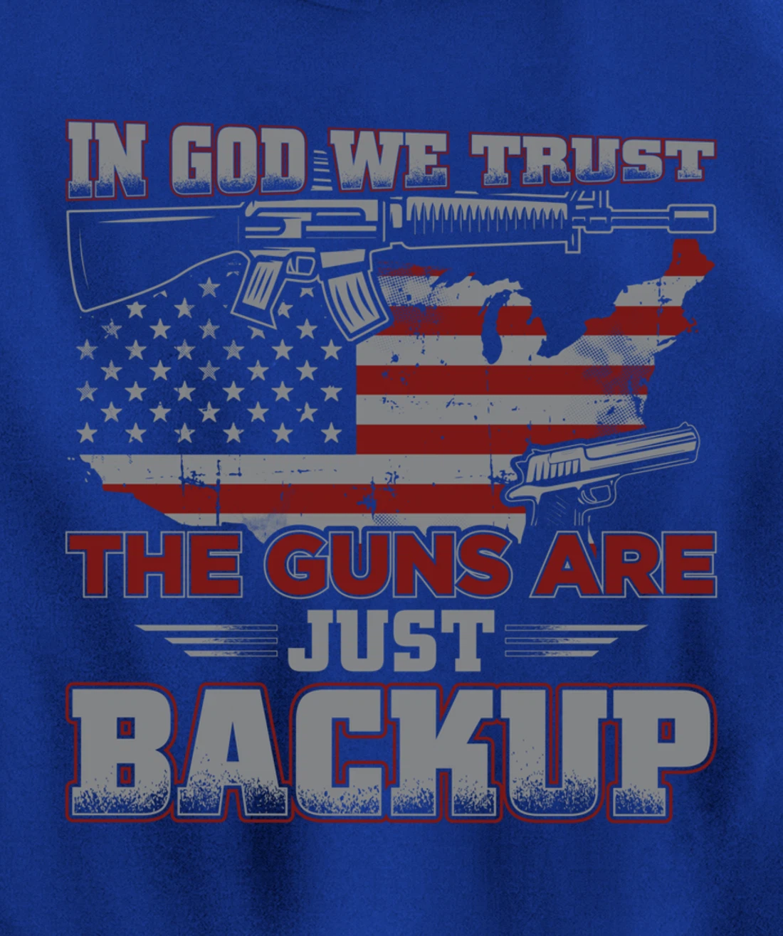 2nd Amendment In God We Trust The Guns Are Backup Pullover Hoodie