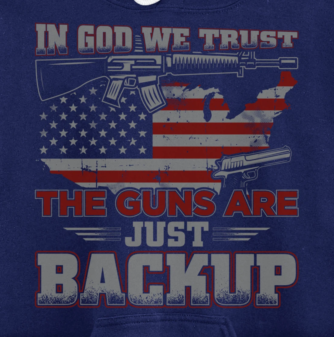 2nd Amendment In God We Trust The Guns Are Backup Pullover Hoodie