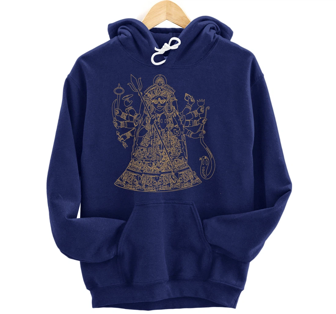 Durga Hindu Goddess Sanskrit Indian Warrior Pullover Hoodie