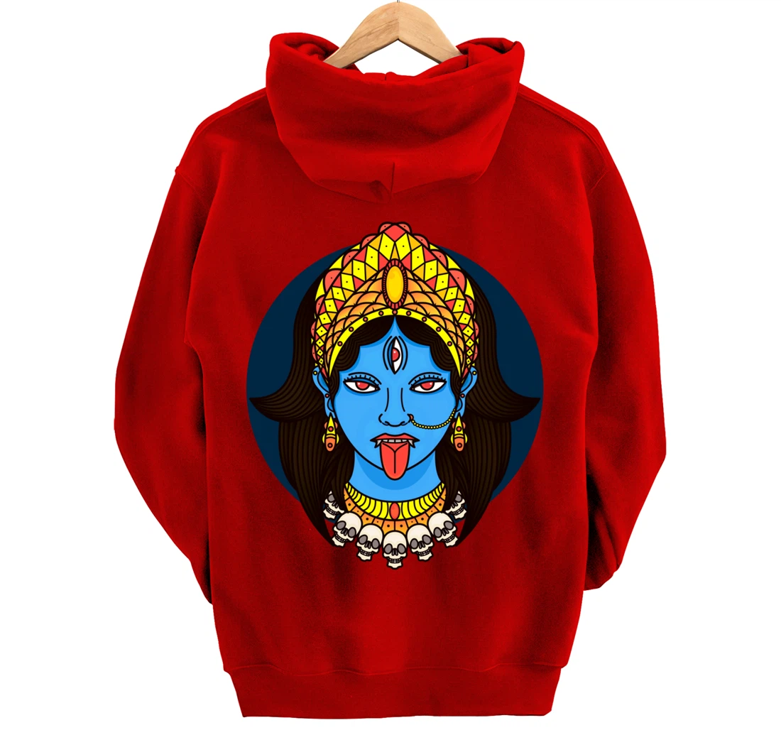 Kali Dark Hindu Goddess Pullover Hoodie