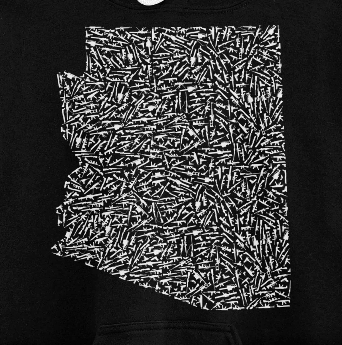 Graphic Arizona America Distressed Trump Gun Gift Idea Pullover Hoodie