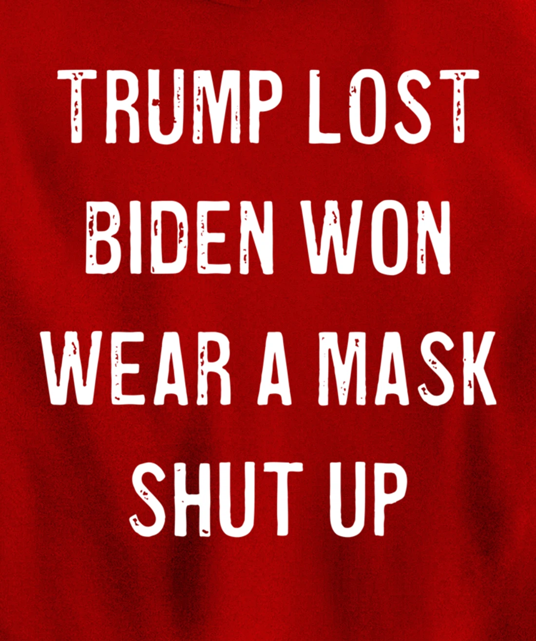 Trump Lost Biden Won Wear a Mask Shut Up Pullover Hoodie
