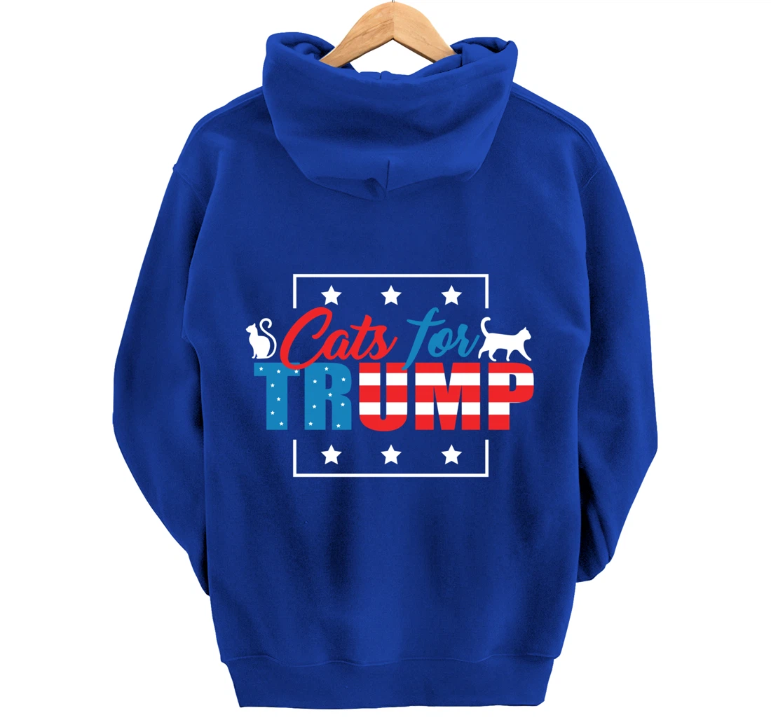 Cats For Trump - Funny Republican Cat Lovers Pullover Hoodie