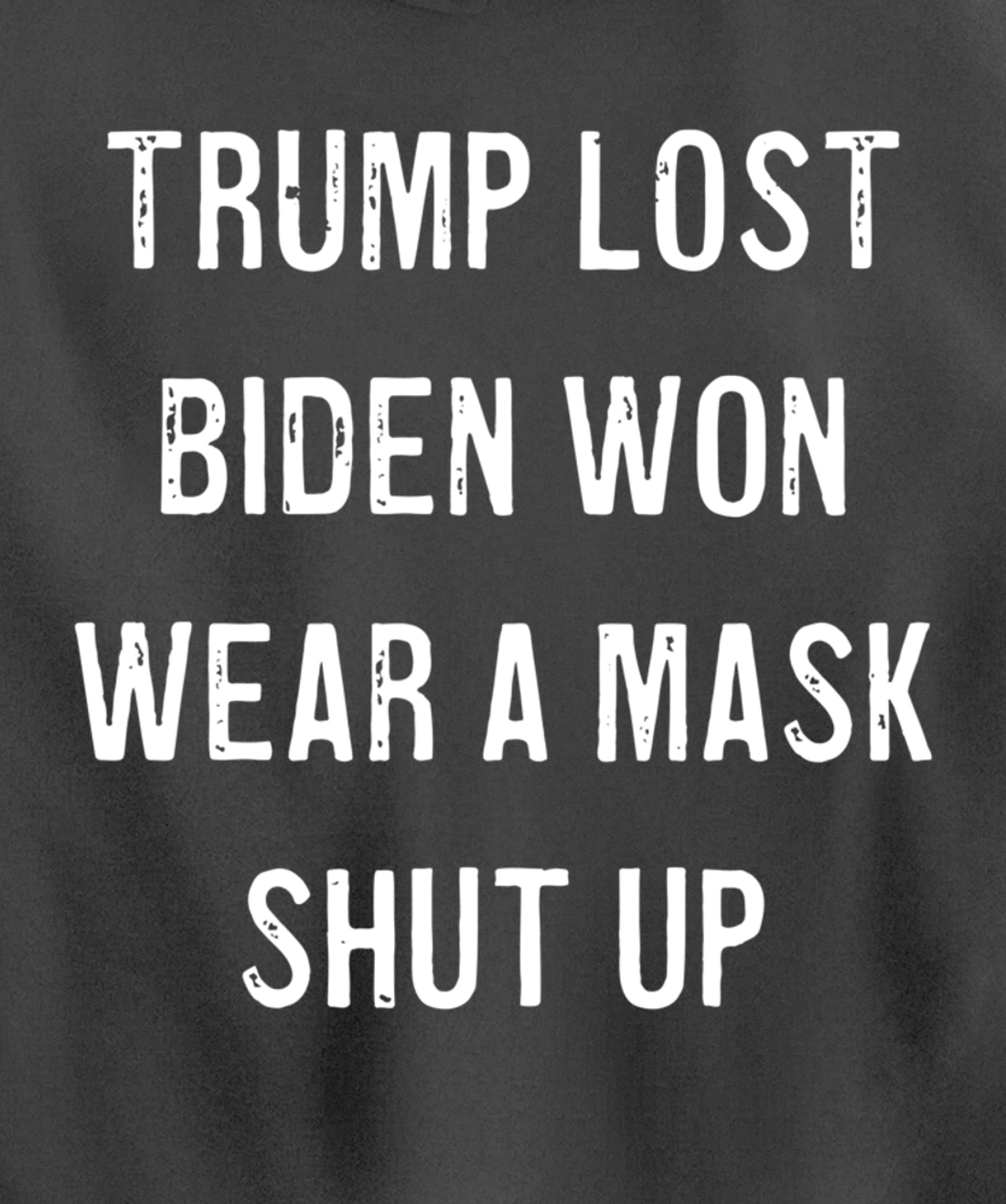 Trump Lost Biden Won Wear a Mask Shut Up Pullover Hoodie