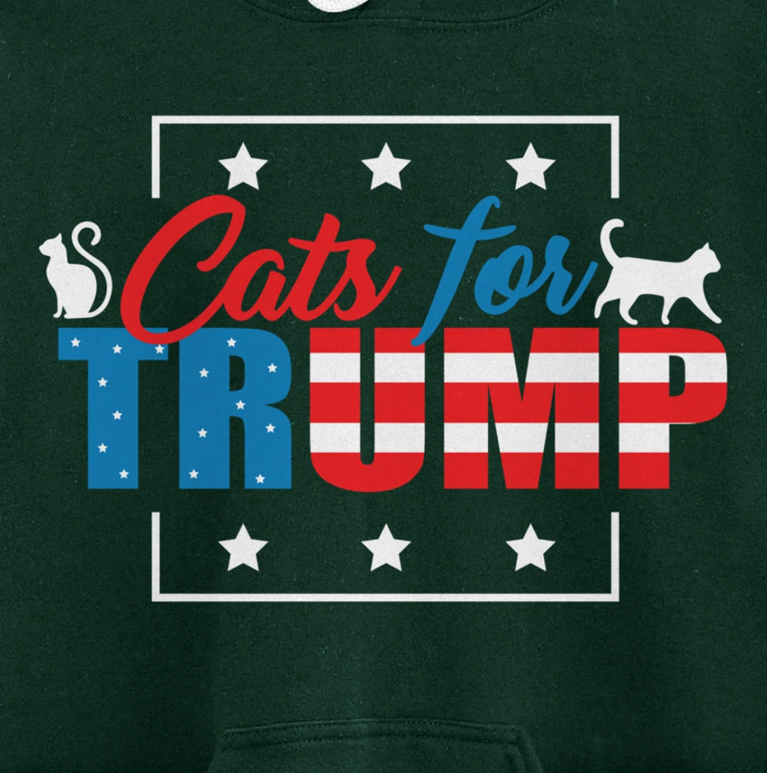 Cats For Trump - Funny Republican Cat Lovers Pullover Hoodie