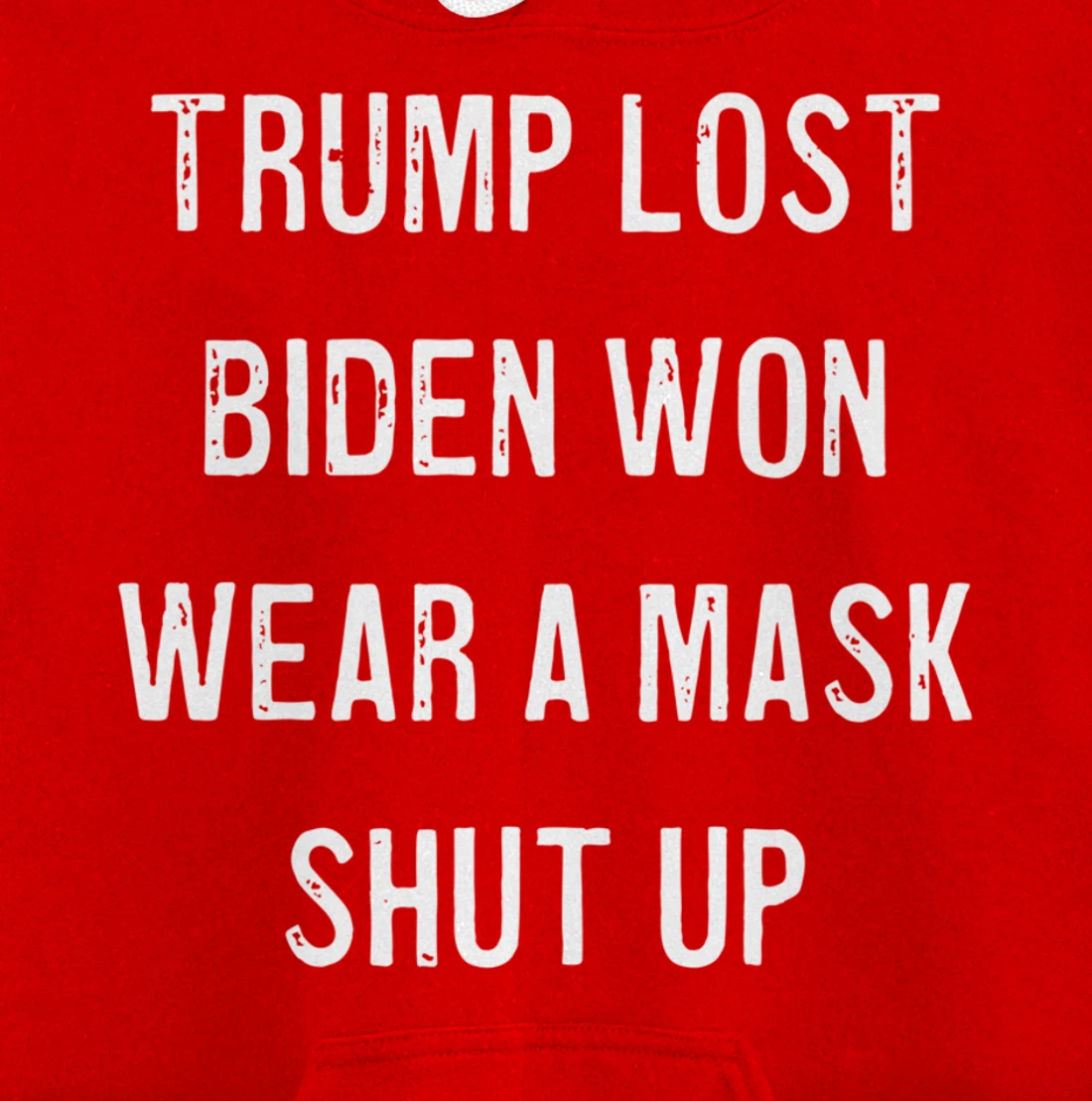 Trump Lost Biden Won Wear a Mask Shut Up Pullover Hoodie