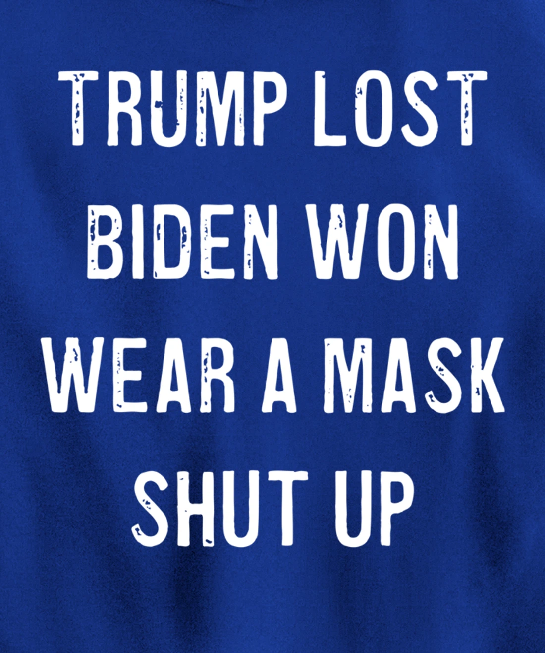 Trump Lost Biden Won Wear a Mask Shut Up Pullover Hoodie
