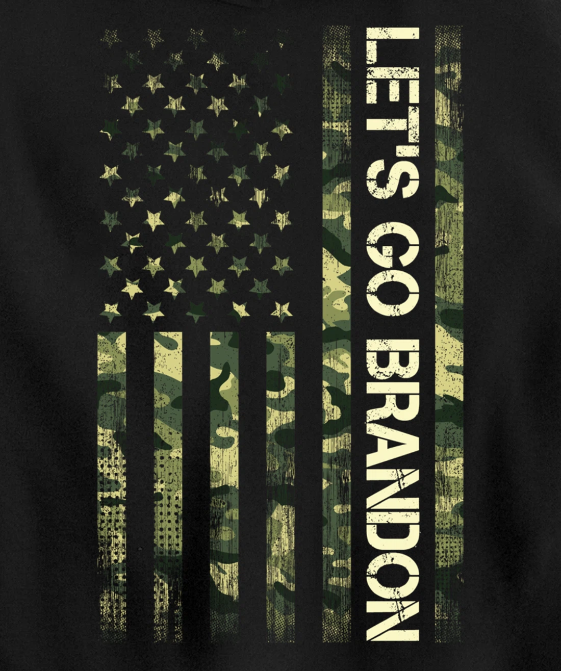 Let's Go Branson Camouflage Veteran US Flag Let Go Branson Pullover Hoodie