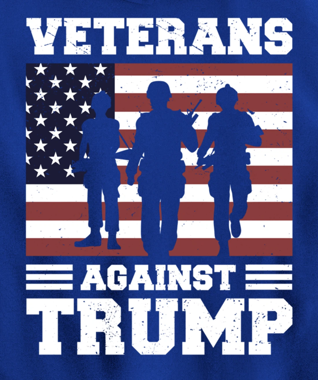 Veterans Against Trump Gift Design Pullover Hoodie