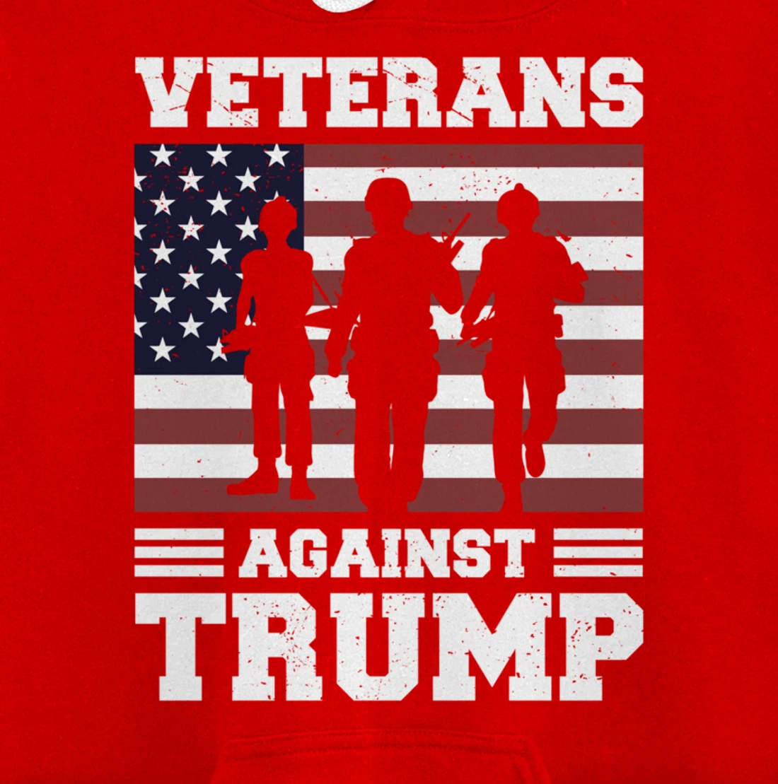 Veterans Against Trump Gift Design Pullover Hoodie