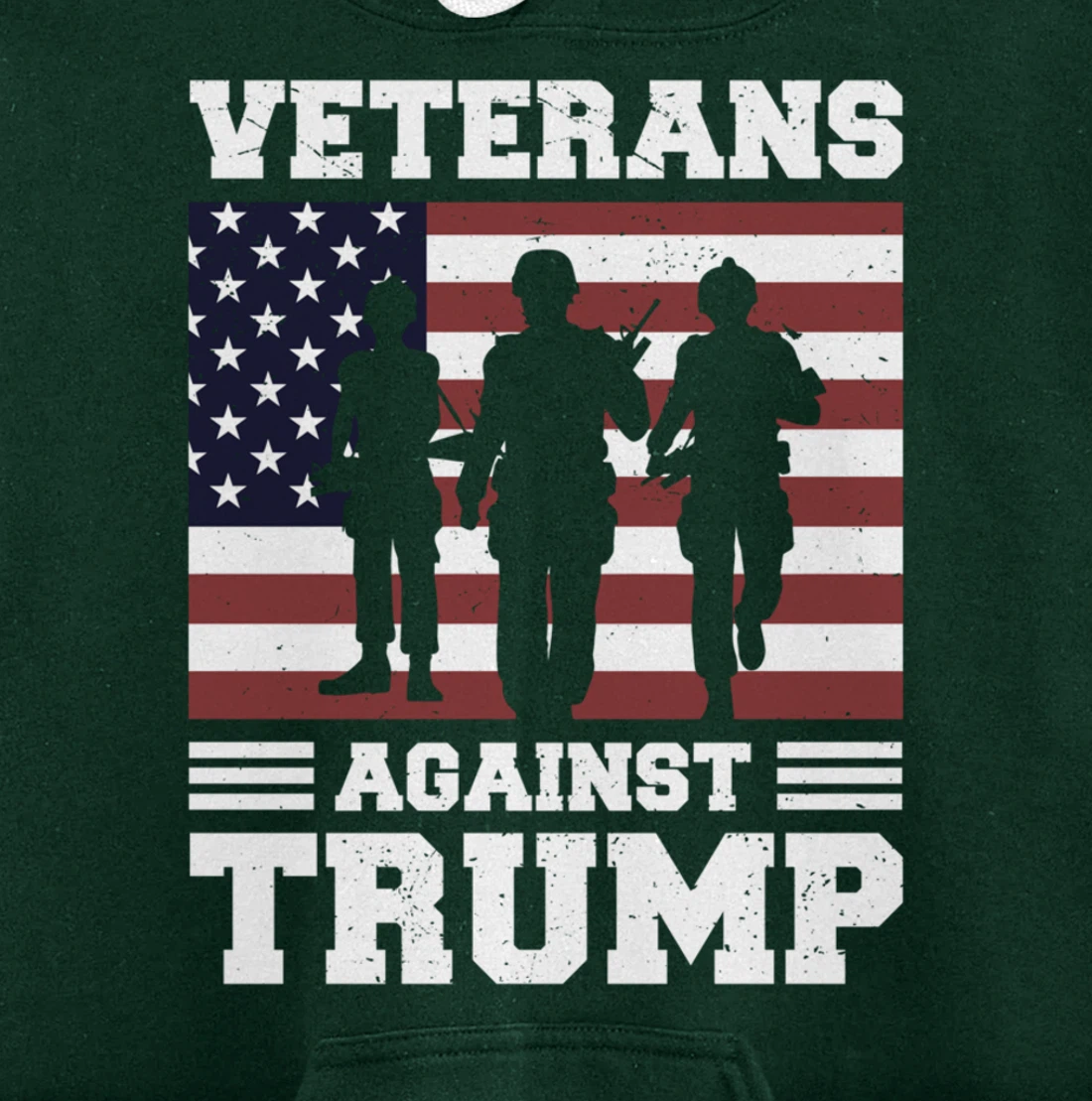 Veterans Against Trump Gift Design Pullover Hoodie
