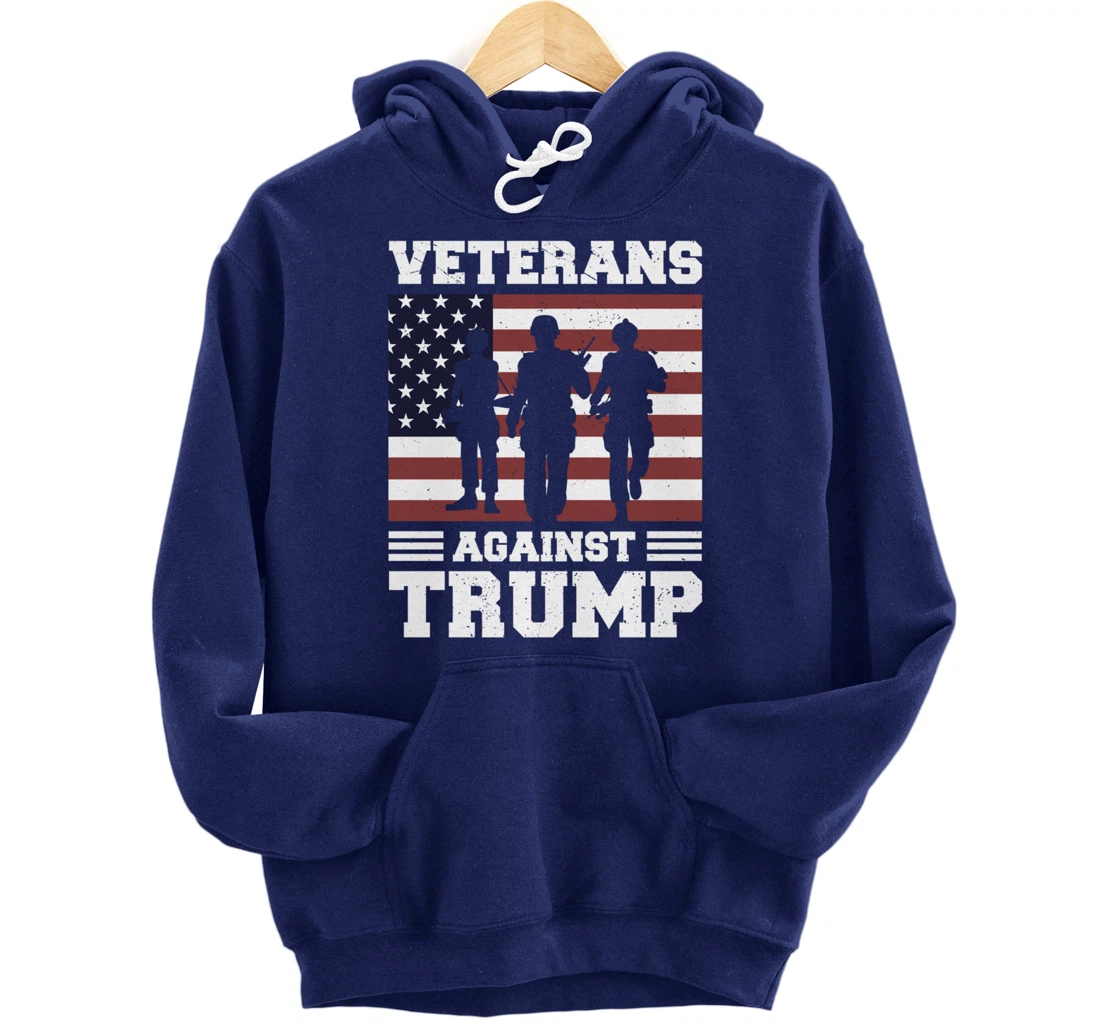Veterans Against Trump Gift Design Pullover Hoodie